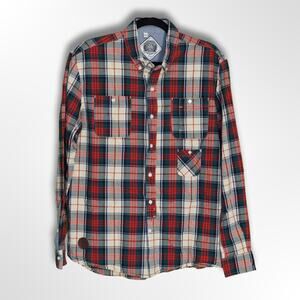Amongst Friends Plaid Button-Down Shirt - Size Large